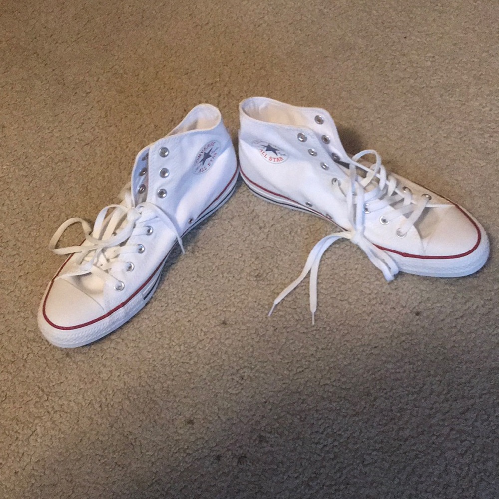 White Converse High Tops